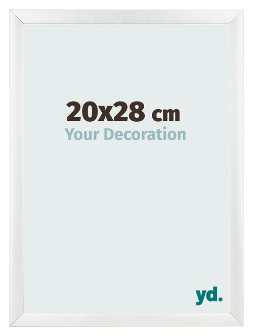 Fotokader 20x28cm Wit Hoogglans MDF Pisa Voorzijde Maat | Yourdecoration.be