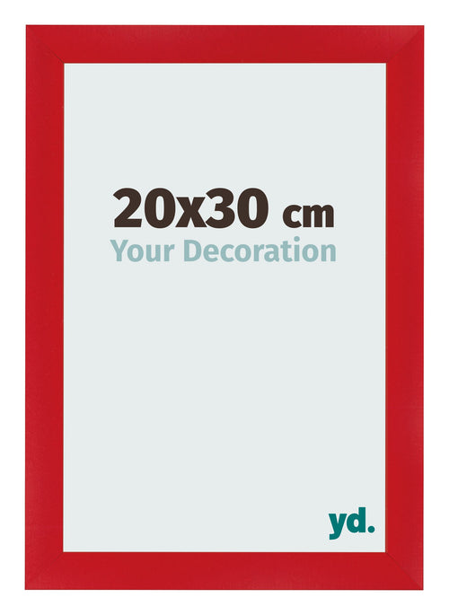 Fotokader 20x30cm Rood MDF Pisa Voorzijde Maat | Yourdecoration.be