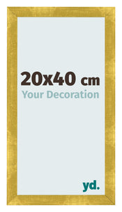 Fotokader 20x40cm Goud Vintage MDF Pisa Voorzijde Maat | Yourdecoration.be