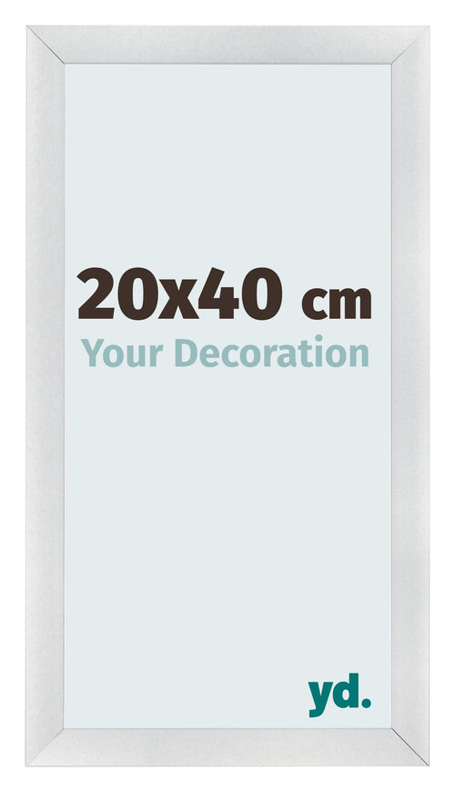 Fotokader 20x40cm Zilver Mat MDF Pisa Voorzijde Maat | Yourdecoration.be
