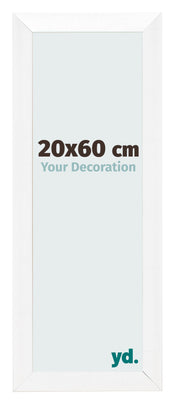 Fotokader 20x60cm Wit Hoogglans MDF Pisa Voorzijde Maat | Yourdecoration.be