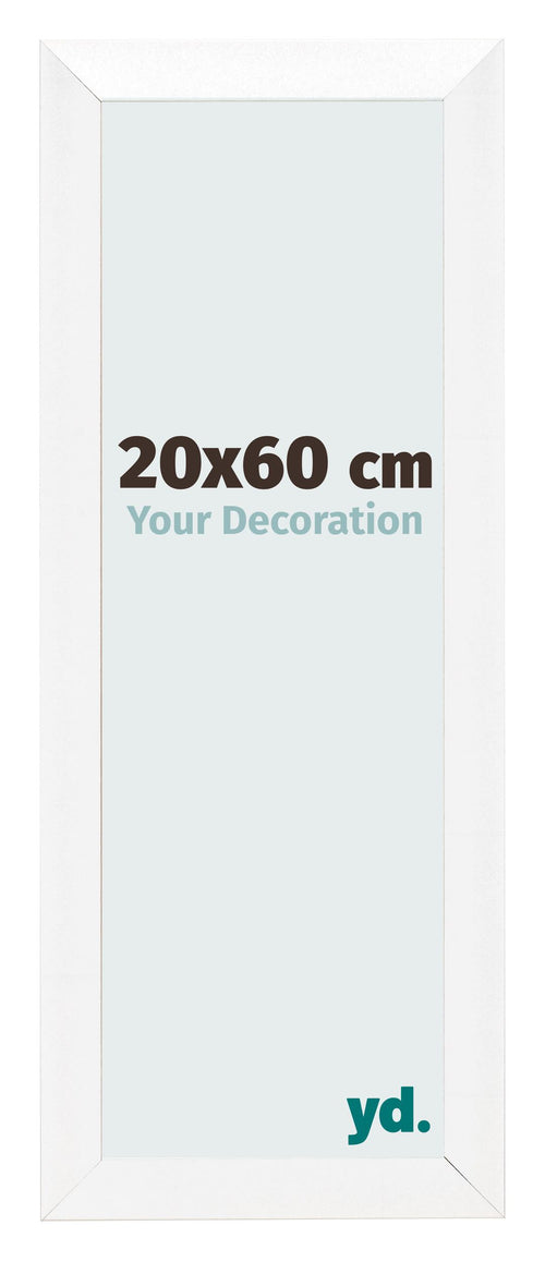 Fotokader 20x60cm Wit Hoogglans MDF Pisa Voorzijde Maat | Yourdecoration.be