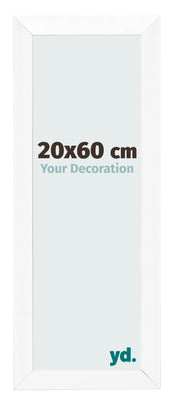 Fotokader 20x60cm Wit Mat MDF Pisa Voorzijde Maat | Yourdecoration.be