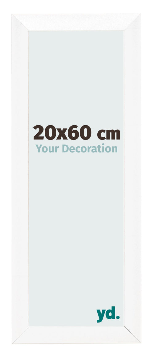 Fotokader 20x60cm Wit Mat MDF Pisa Voorzijde Maat | Yourdecoration.be