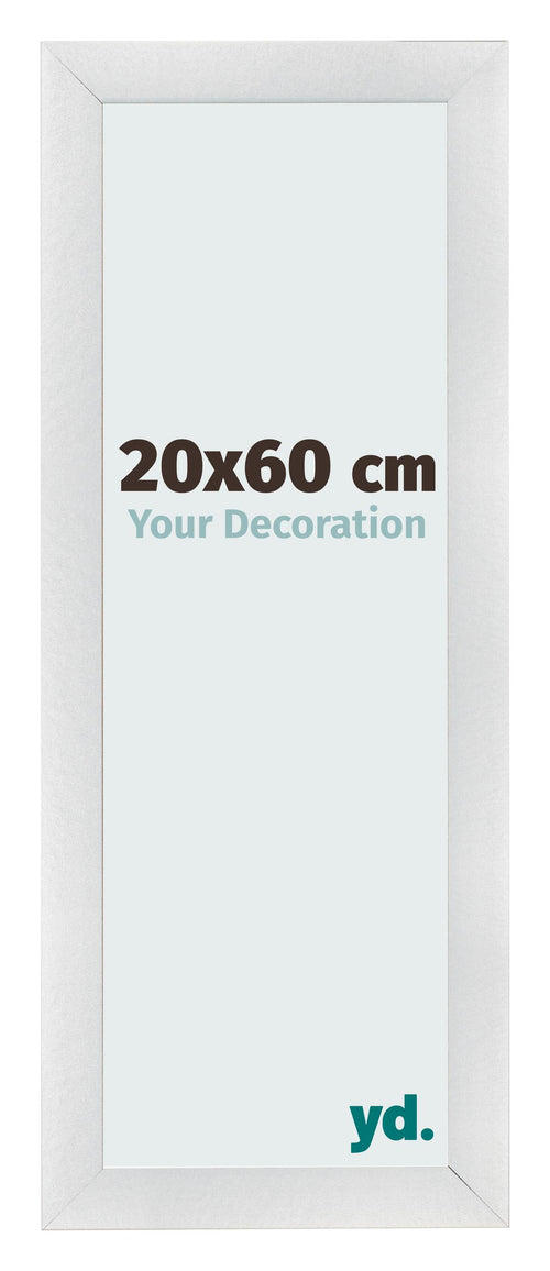 Fotokader 20x60cm Zilver Mat MDF Pisa Voorzijde Maat | Yourdecoration.be