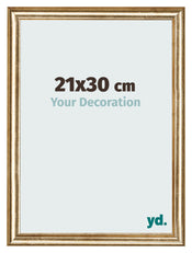 Fotokader 21x30cm Goud Antiek MDF Lazio Voorzijde Maat | Yourdecoration.be