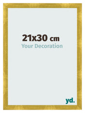 Fotokader 21x30cm Goud Vintage MDF Pisa Voorzijde Maat | Yourdecoration.be