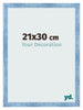 Fotokader 21x30cm Helder Blauw Geveegd MDF Pisa Voorzijde Maat | Yourdecoration.be