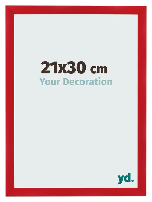 Fotokader 21x30cm Rood MDF Pisa Voorzijde Maat | Yourdecoration.be