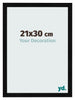 Fotokader 21x30cm Zwart Hoogglans MDF Pisa Voorzijde Maat | Yourdecoration.be