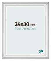Fotokader 24x30cm Wit Geveegd MDF Lazio Voorzijde Maat | Yourdecoration.be