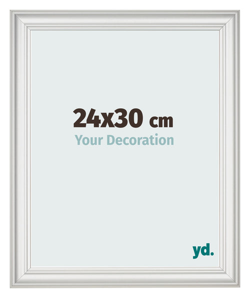 Fotokader 24x30cm Wit Geveegd MDF Lazio Voorzijde Maat | Yourdecoration.be