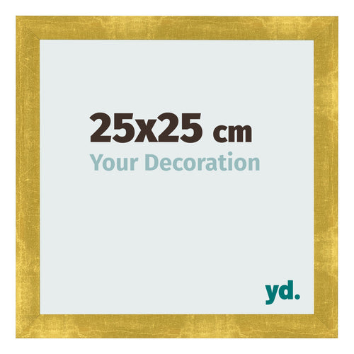 Fotokader 25x25cm Goud Vintage MDF Pisa Voorzijde Maat | Yourdecoration.be