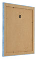 Fotokader 25x25cm Helder Blauw Geveegd MDF Pisa Achterzijde Schuin | Yourdecoration.be
