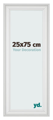 Fotokader 25x75cm Wit Geveegd MDF Lazio Voorzijde Maat | Yourdecoration.be