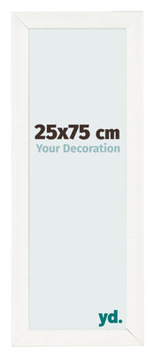 Fotokader 25x75cm Wit Geveegd MDF Pisa Voorzijde Maat | Yourdecoration.be