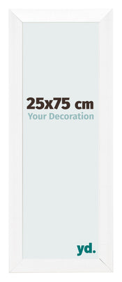 Fotokader 25x75cm Wit Hoogglans MDF Pisa Voorzijde Maat | Yourdecoration.be