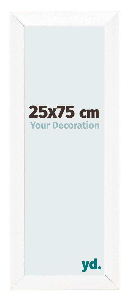 Fotokader 25x75cm Wit Mat MDF Pisa Voorzijde Maat | Yourdecoration.be