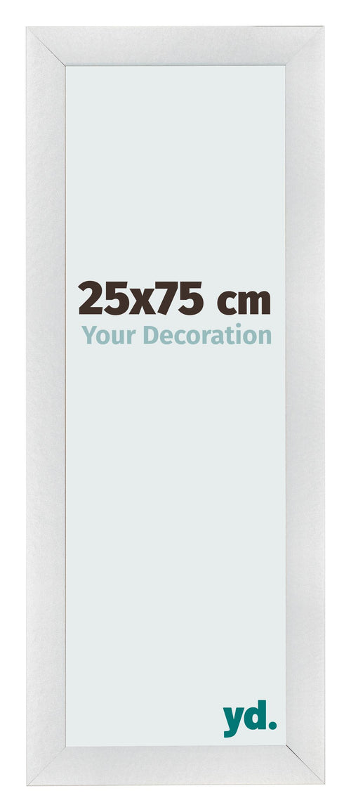 Fotokader 25x75cm Zilver Mat MDF Pisa Voorzijde Maat | Yourdecoration.be