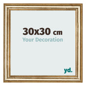 Fotokader 30x30cm Goud Antiek MDF Lazio Voorzijde Maat | Yourdecoration.be