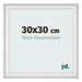 Fotokader 30x30cm Wit Geveegd MDF Lazio Voorzijde Maat | Yourdecoration.be