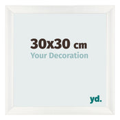 Fotokader 30x30cm Wit Geveegd MDF Pisa Voorzijde Maat | Yourdecoration.be