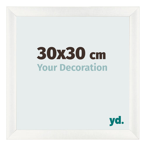 Fotokader 30x30cm Wit Geveegd MDF Pisa Voorzijde Maat | Yourdecoration.be
