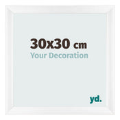 Fotokader 30x30cm Wit Mat MDF Pisa Voorzijde Maat | Yourdecoration.be
