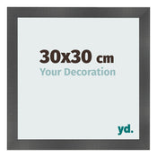 Fotokader 30x30cm Zwart Mat MDF Pisa Voorzijde Maat | Yourdecoration.be
