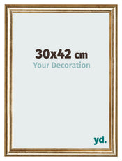 Fotokader 30x42cm Goud Antiek MDF Lazio Voorzijde Maat | Yourdecoration.be