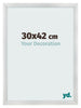 Fotokader 30x42cm Zilver Mat MDF Pisa Voorzijde Maat | Yourdecoration.be