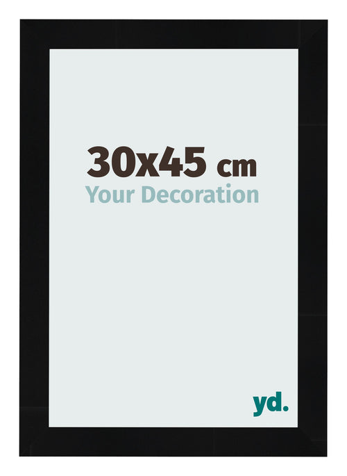 Fotokader 30x45cm Zwart Hoogglans MDF Pisa Voorzijde Maat | Yourdecoration.be