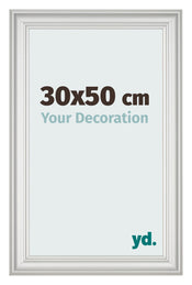 Fotokader 30x50cm Wit Geveegd MDF Lazio Voorzijde Maat | Yourdecoration.be
