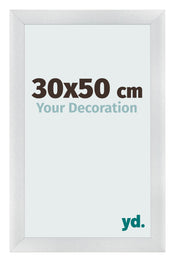 Fotokader 30x50cm Zilver Mat MDF Pisa Voorzijde Maat | Yourdecoration.be