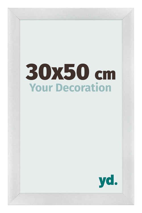 Fotokader 30x50cm Zilver Mat MDF Pisa Voorzijde Maat | Yourdecoration.be