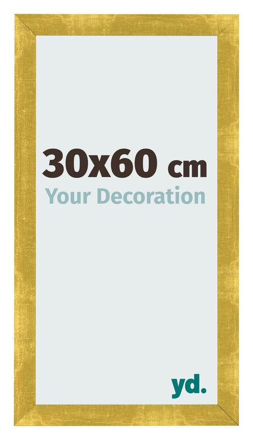 Fotokader 30x60cm Goud Vintage MDF Pisa Voorzijde Maat | Yourdecoration.be