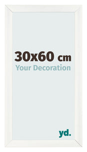 Fotokader 30x60cm Wit Geveegd MDF Pisa Voorzijde Maat | Yourdecoration.be