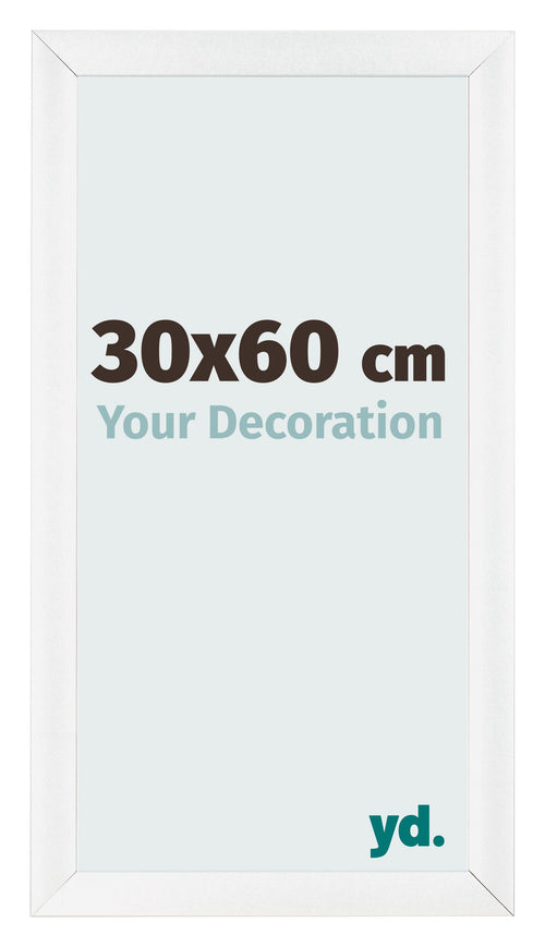 Fotokader 30x60cm Wit Hoogglans MDF Pisa Voorzijde Maat | Yourdecoration.be