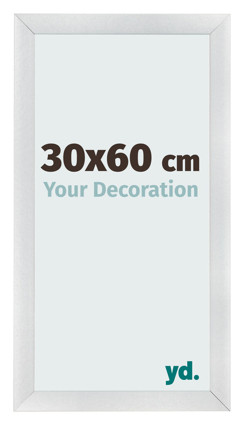 Fotokader 30x60cm Zilver Mat MDF Pisa Voorzijde Maat | Yourdecoration.be