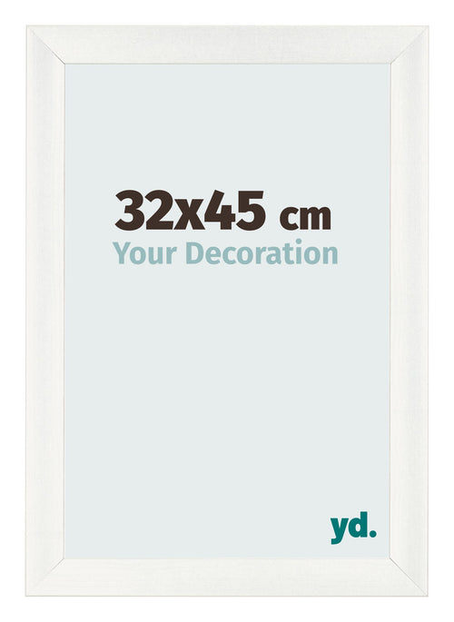 Fotokader 32x45cm Wit Geveegd MDF Pisa Voorzijde Maat | Yourdecoration.be