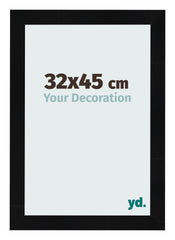 Fotokader 32x45cm Zwart Hoogglans MDF Pisa Voorzijde Maat | Yourdecoration.be