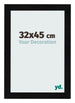 Fotokader 32x45cm Zwart Hoogglans MDF Pisa Voorzijde Maat | Yourdecoration.be