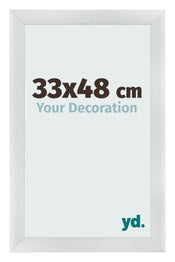 Fotokader 33x48cm Zilver Mat MDF Pisa Voorzijde Maat | Yourdecoration.be