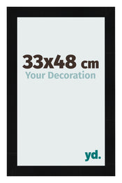 Fotokader 33x48cm Zwart Hoogglans MDF Pisa Voorzijde Maat | Yourdecoration.be
