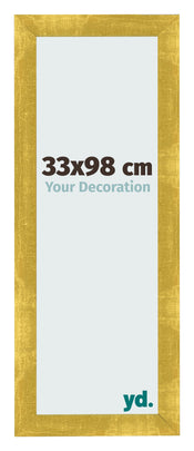 Fotokader 33x98cm Goud Vintage MDF Pisa Voorzijde Maat | Yourdecoration.be