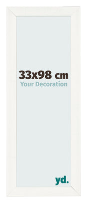 Fotokader 33x98cm Wit Geveegd MDF Pisa Voorzijde Maat | Yourdecoration.be