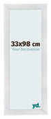 Fotokader 33x98cm Zilver Mat MDF Pisa Voorzijde Maat | Yourdecoration.be