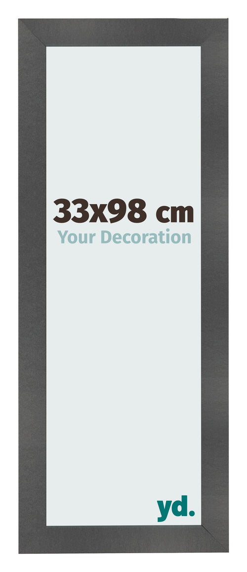 Fotokader 33x98cm Zwart Mat MDF Pisa Voorzijde Maat | Yourdecoration.be