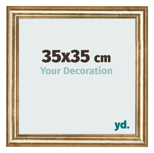 Fotokader 35x35cm Goud Antiek MDF Lazio Voorzijde Maat | Yourdecoration.be