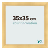 Fotokader 35x35cm Goud Mat MDF Pisa Voorzijde Maat | Yourdecoration.be